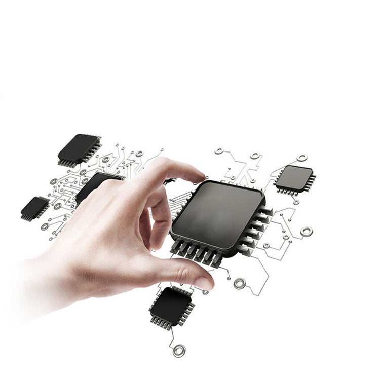 a hand holding a computer chip