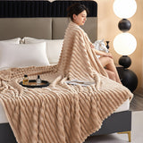 Double-Sided Plush Rabbit-Fur-Feel Blanket