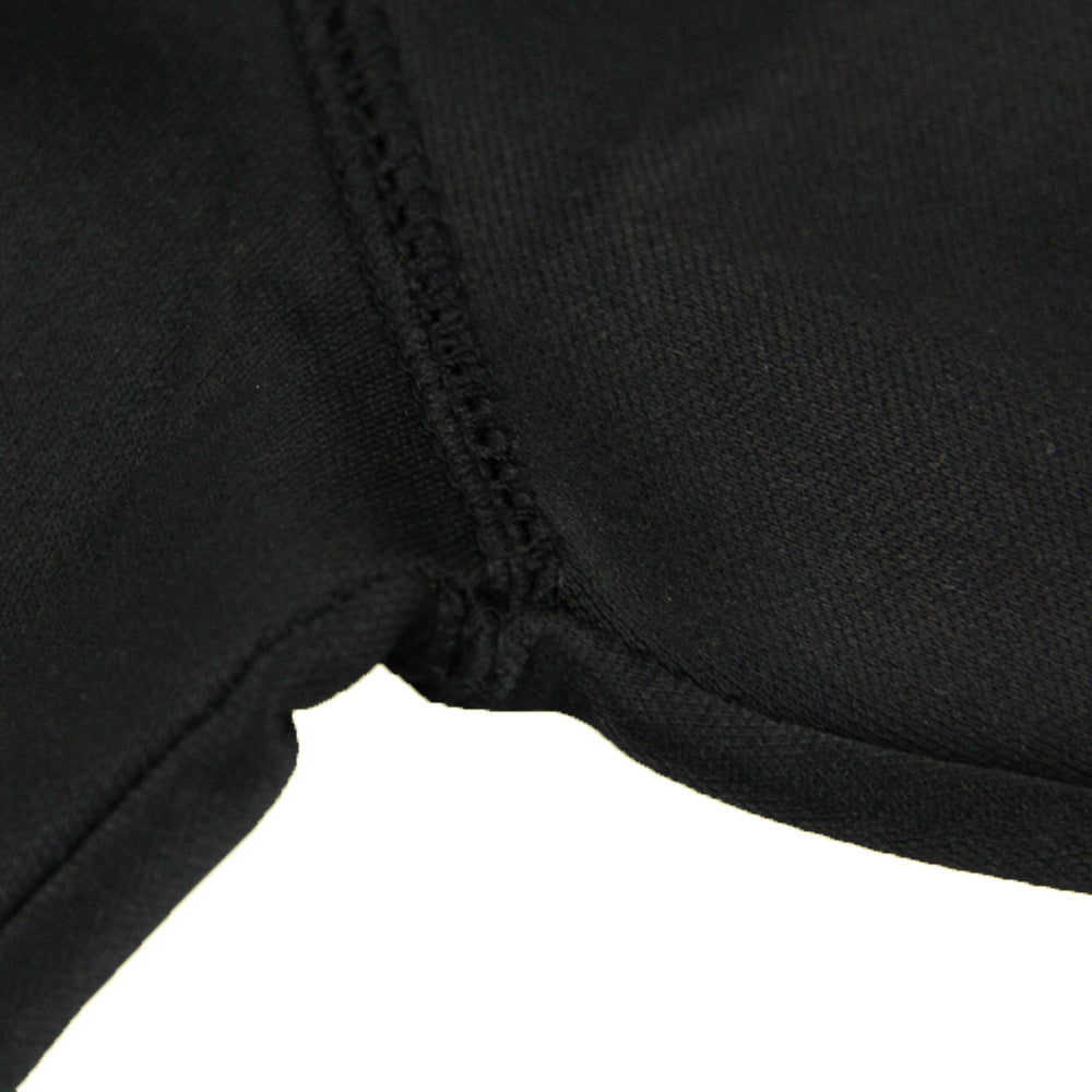 a close up of a black fabric