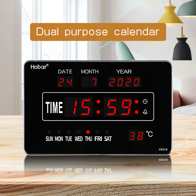 Wall-mounted Electronic Clock With Perpetual Calendar