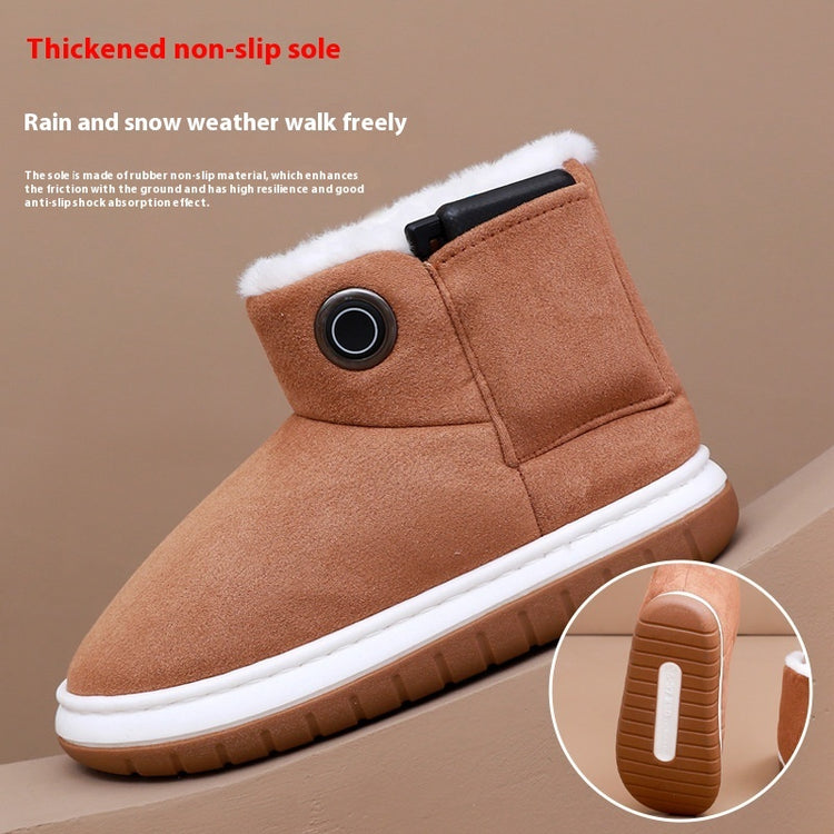 a brown boot with white sole