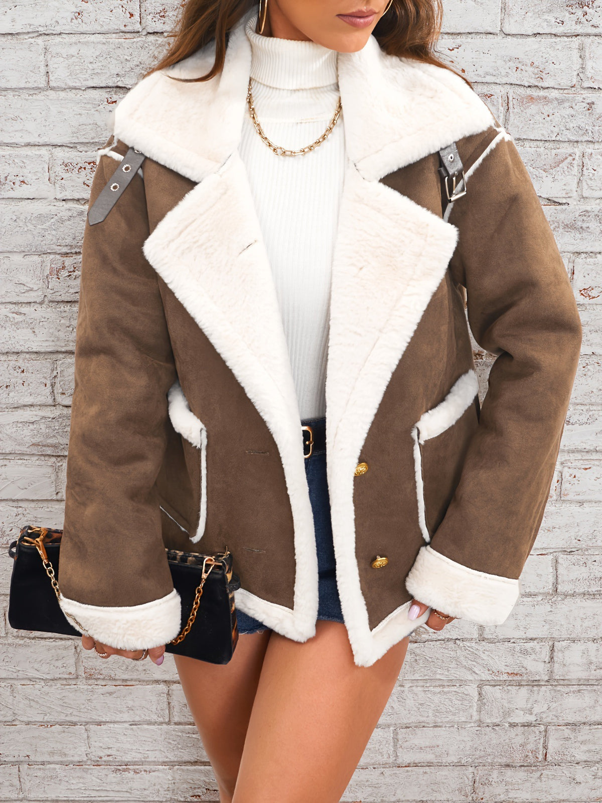 a woman wearing a coat