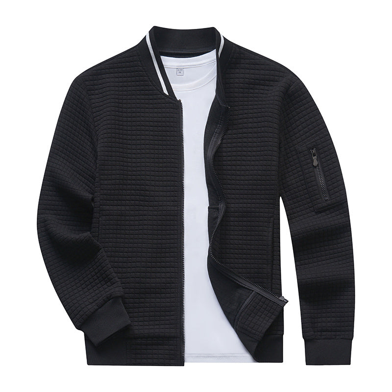 a black jacket with a white shirt