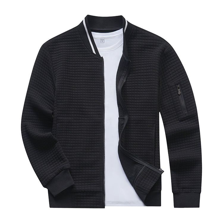 a black jacket with a white shirt