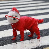Four-Legged Waterproof Dog Raincoat with Booties
