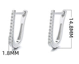925 Sterling Silver Geometric U-Shaped Earrings