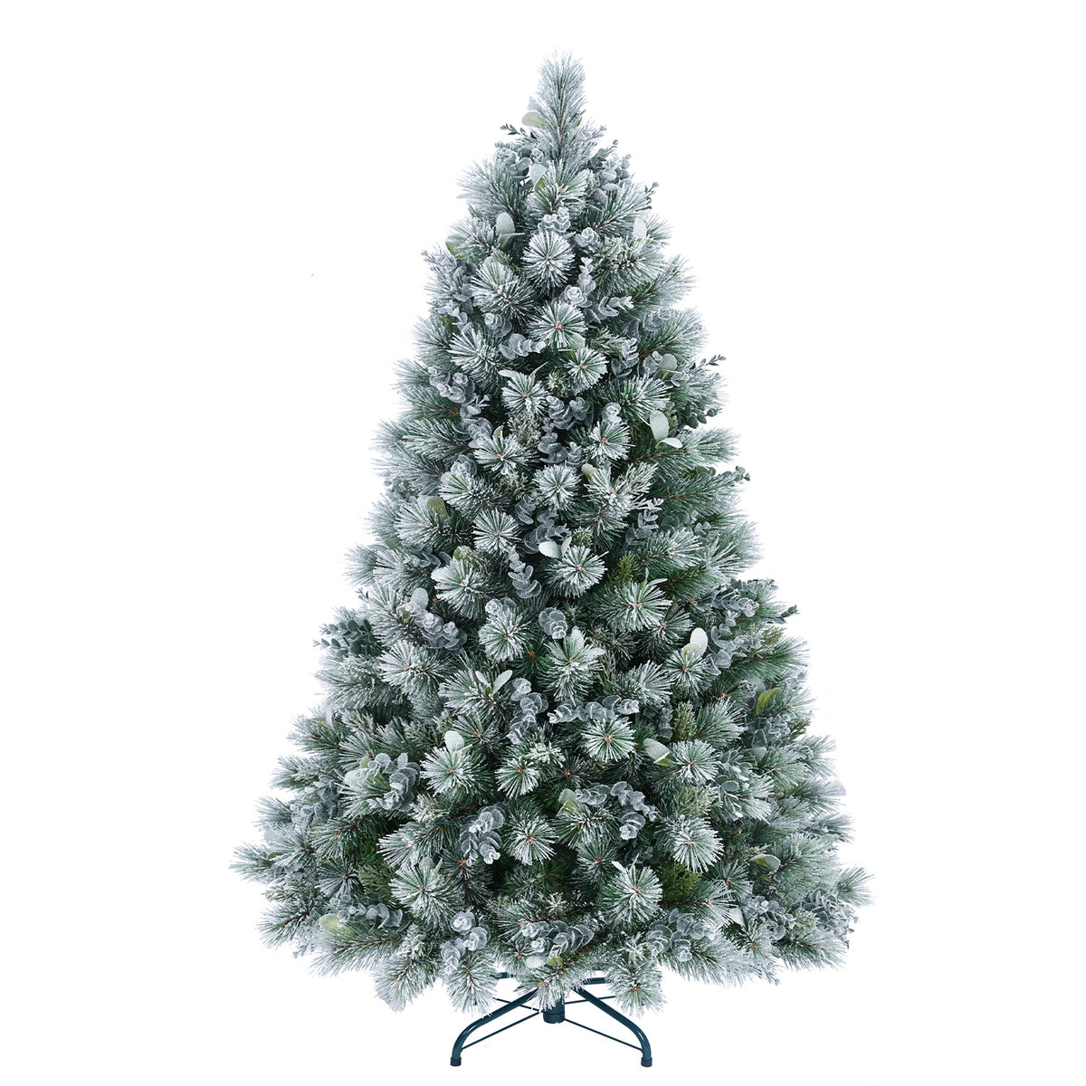 a christmas tree with snow on it