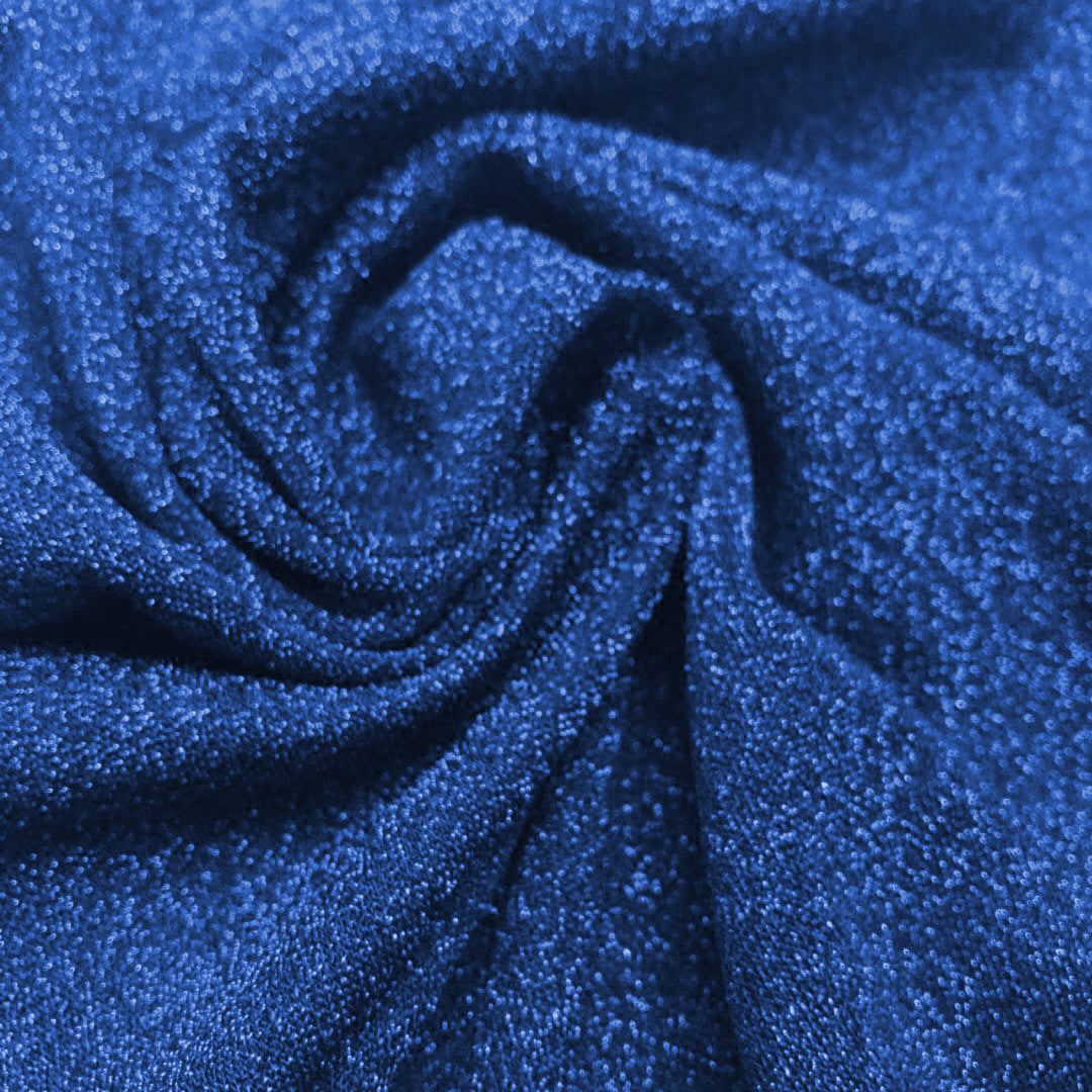 a blue fabric with a swirl