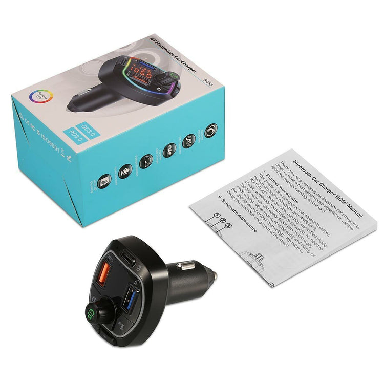 a car charger with a box and instructions
