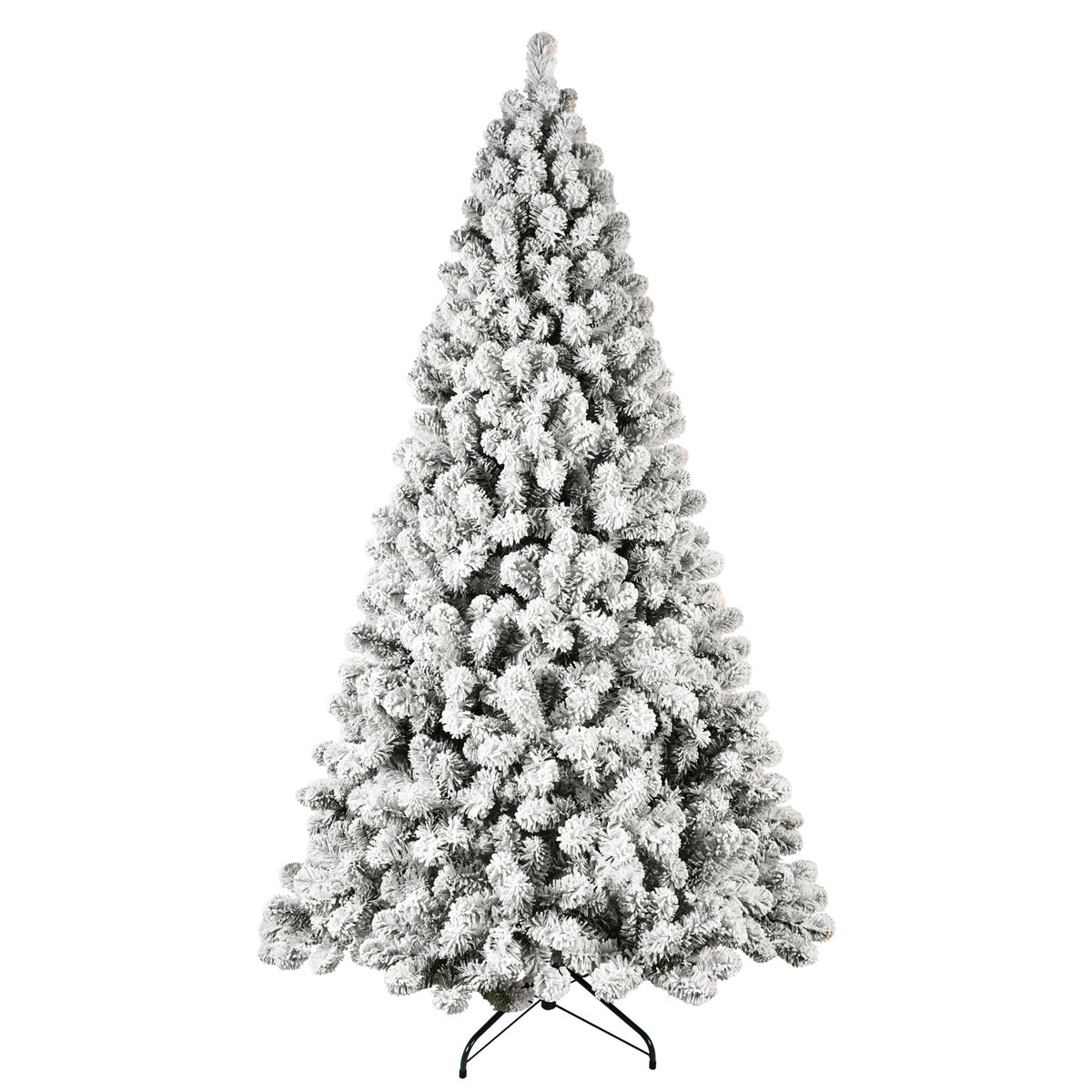 a christmas tree with snow on it