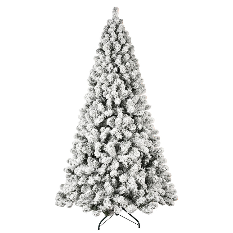 a christmas tree with snow on it