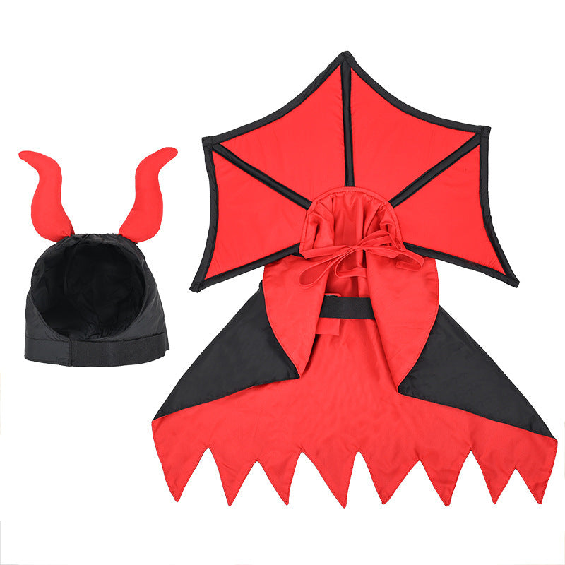 a garment set with horns and cape