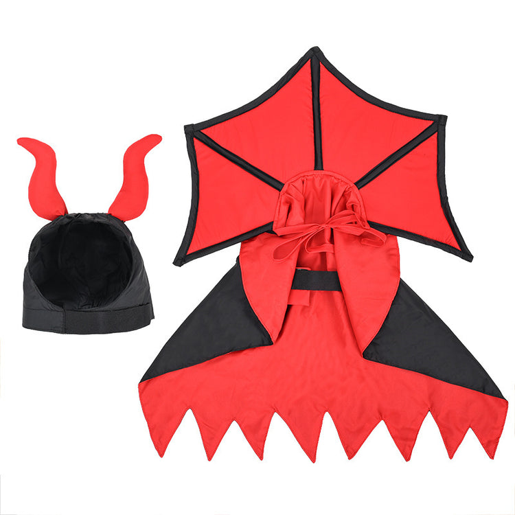 a garment set with horns and cape