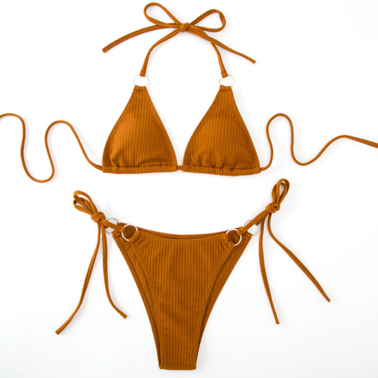a brown garment with ties