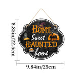 Haunted House Faux-Wood Halloween Door Sign