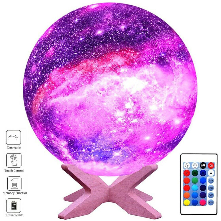 a purple and pink globe with a remote control