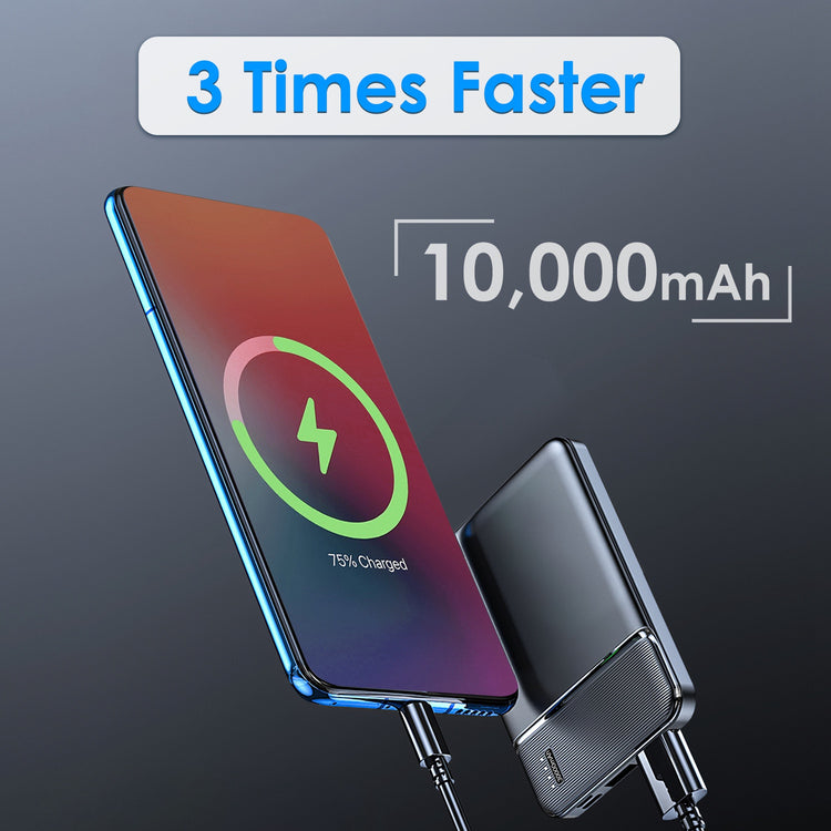 a cell phone charging with a charger