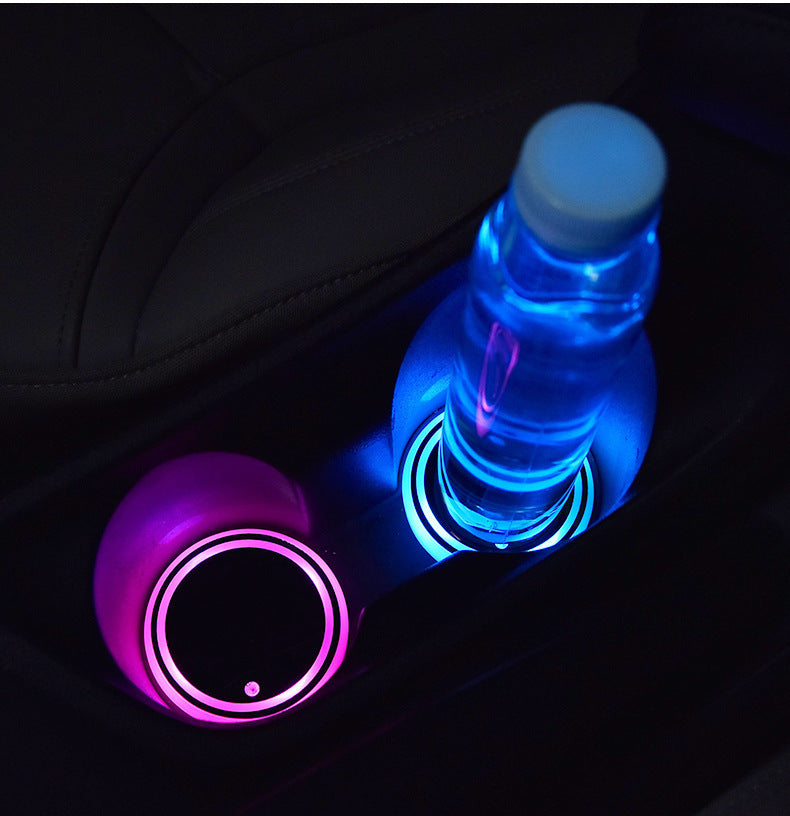 a bottle in a drink holder