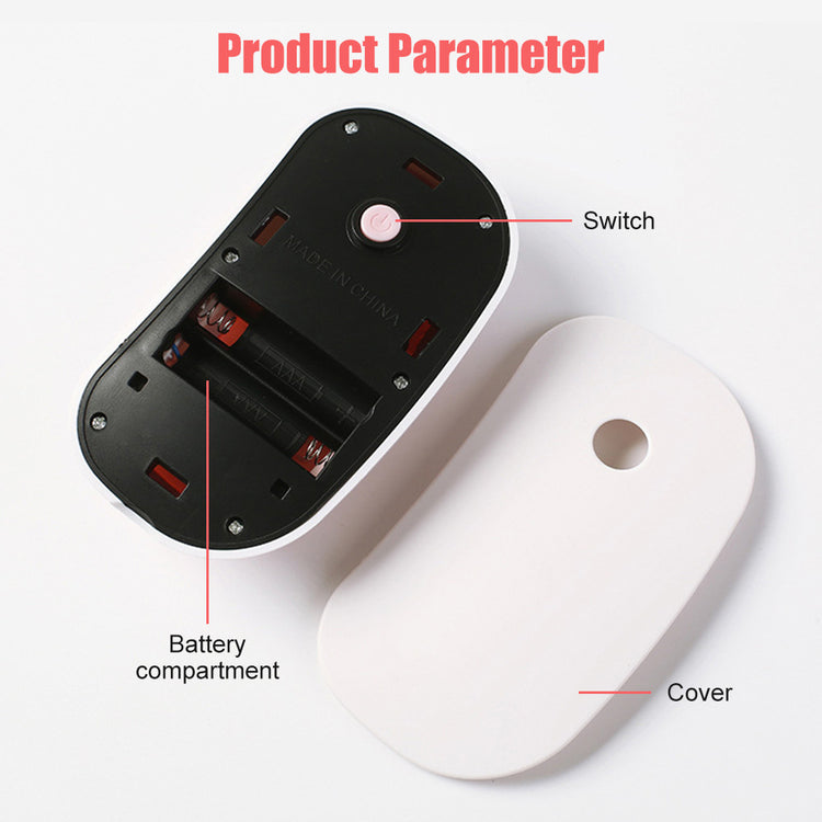 a white and black device with text