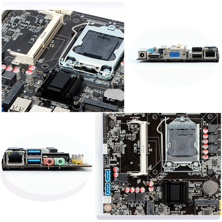 a close-up of a computer motherboard