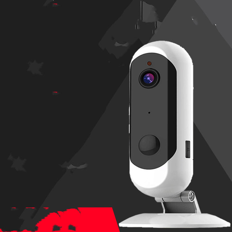 a white camera with a black background