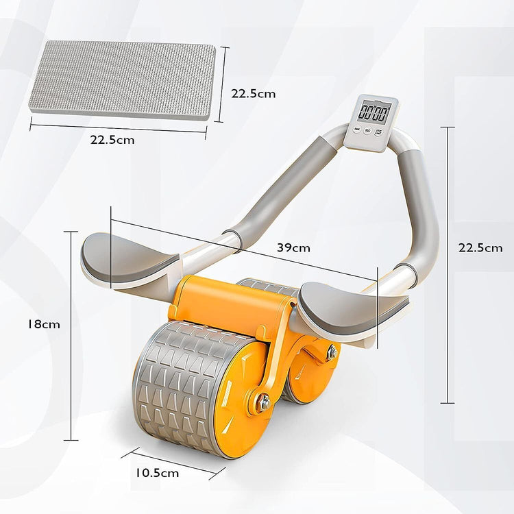 a yellow and silver roller machine