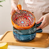 Glazed Ceramic Salad and Dessert Bowl