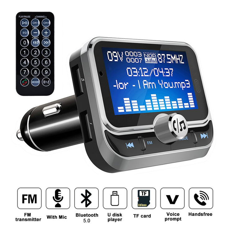 a black and silver electronic device with a blue screen