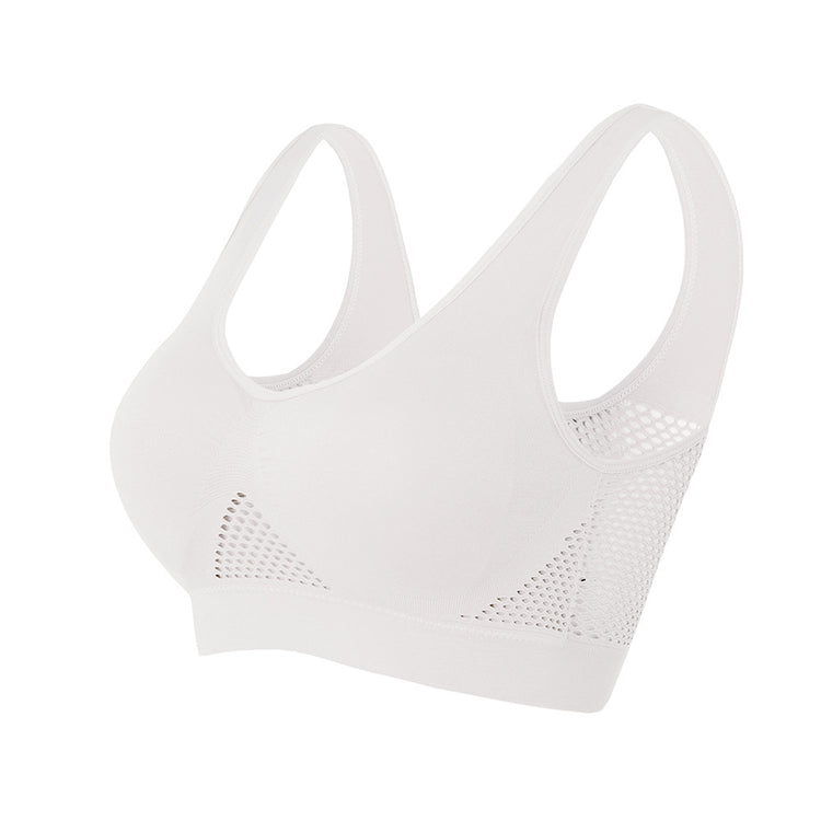 a white garment with a mesh design