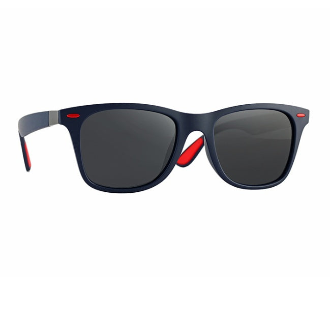 a pair of sunglasses with black lenses