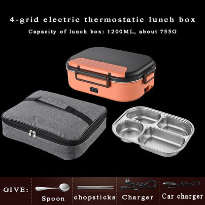 Home Plug-in Self-heating Compartment Lunch Box