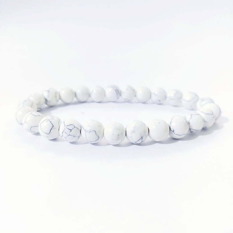 a white beaded bracelet