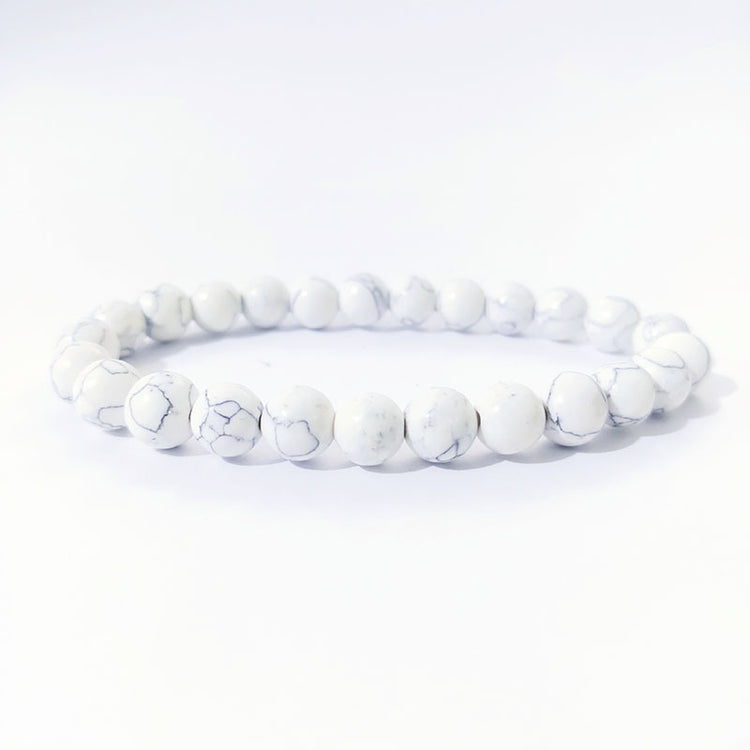 a white beaded bracelet