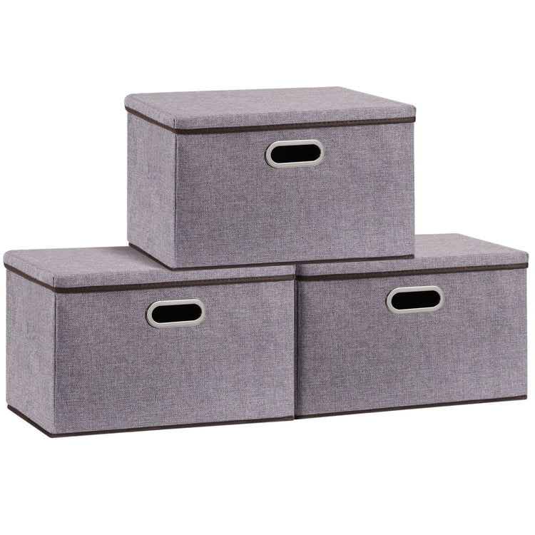 a group of boxes with handles