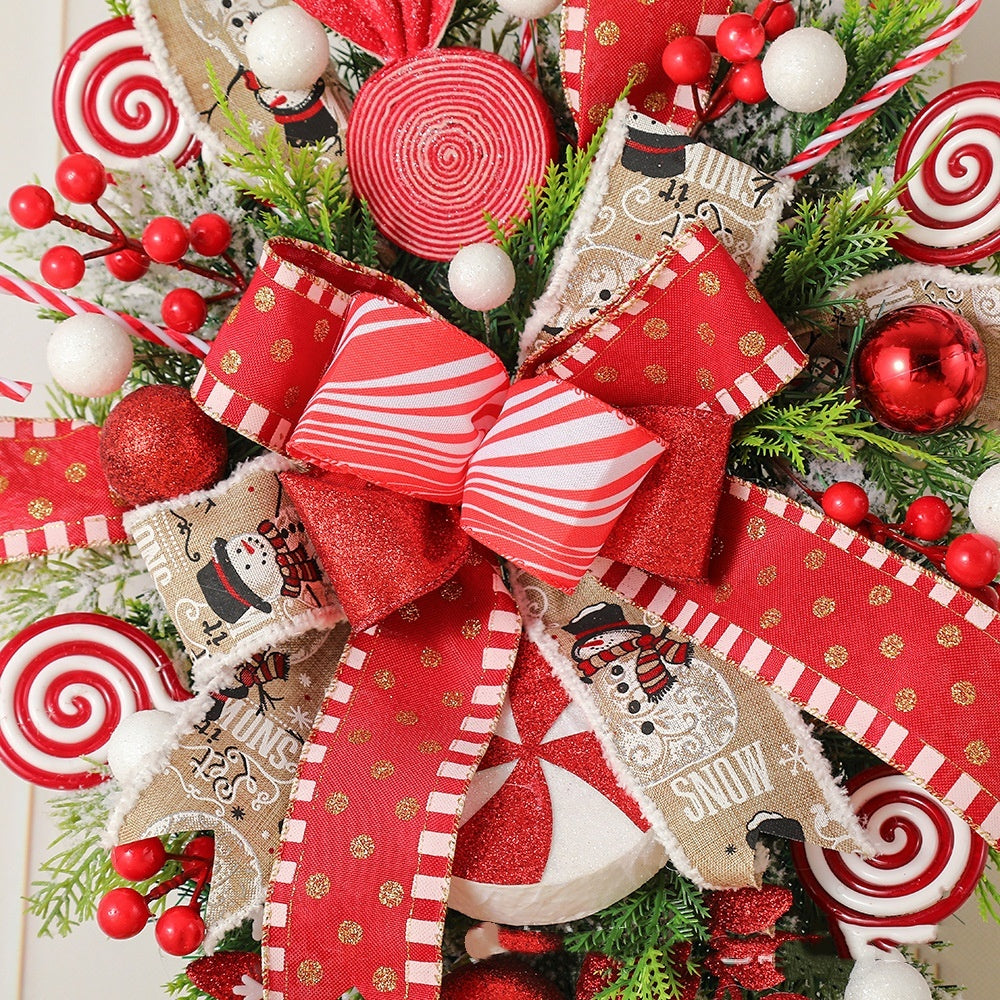 a red and white christmas decoration