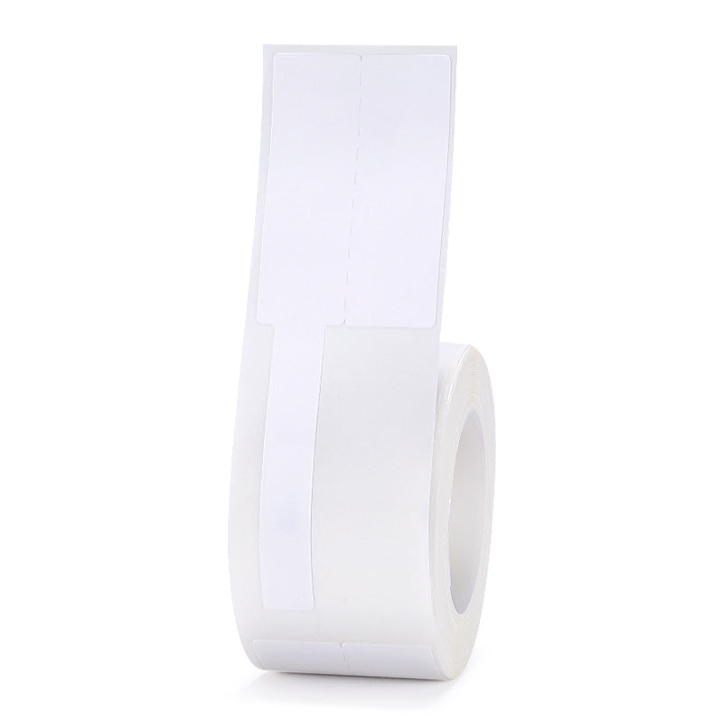 a roll of white labels