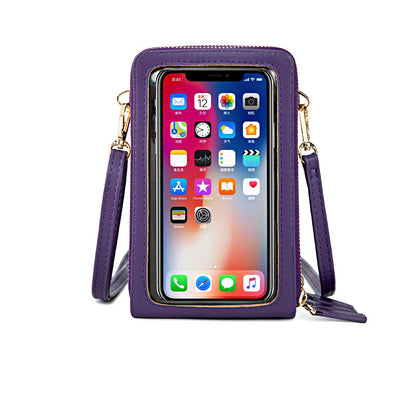 Touchable Screen Crossbody Mini Cell Phone Bag