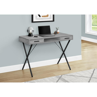 COMPUTER DESK - 42"L / WHITE / BLACK METAL