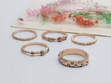 Rose-Gold-Tone Stackable Ring Set