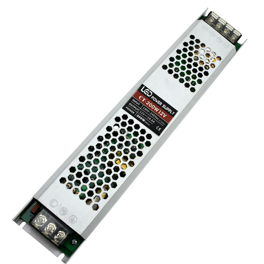 DC12V 200W Ultra Slim LED Driver Power Supply Transformer 240V for LED Strip~2355