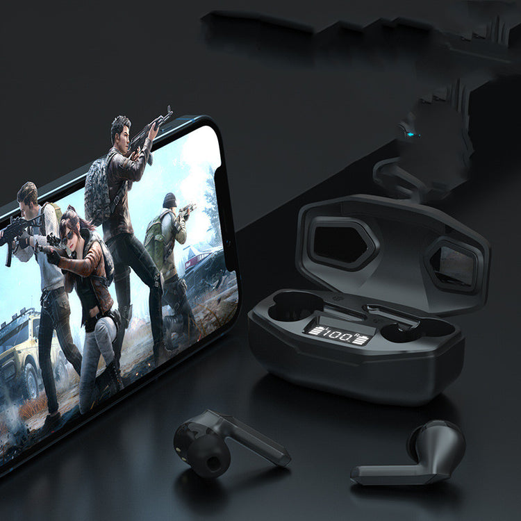 a phone with a case and earbuds