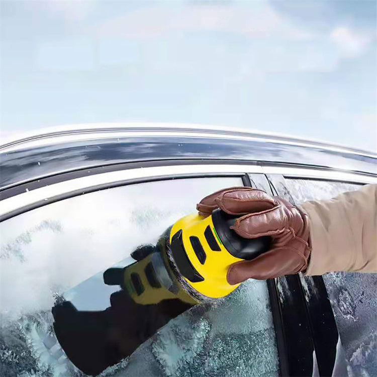 a person cleaning a car window