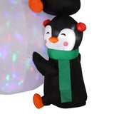 6-Foot Inflatable Snowman with Three Penguins