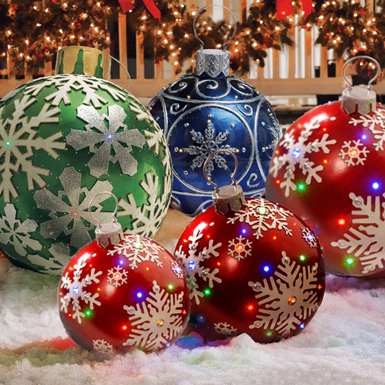 a group of ornaments with lights