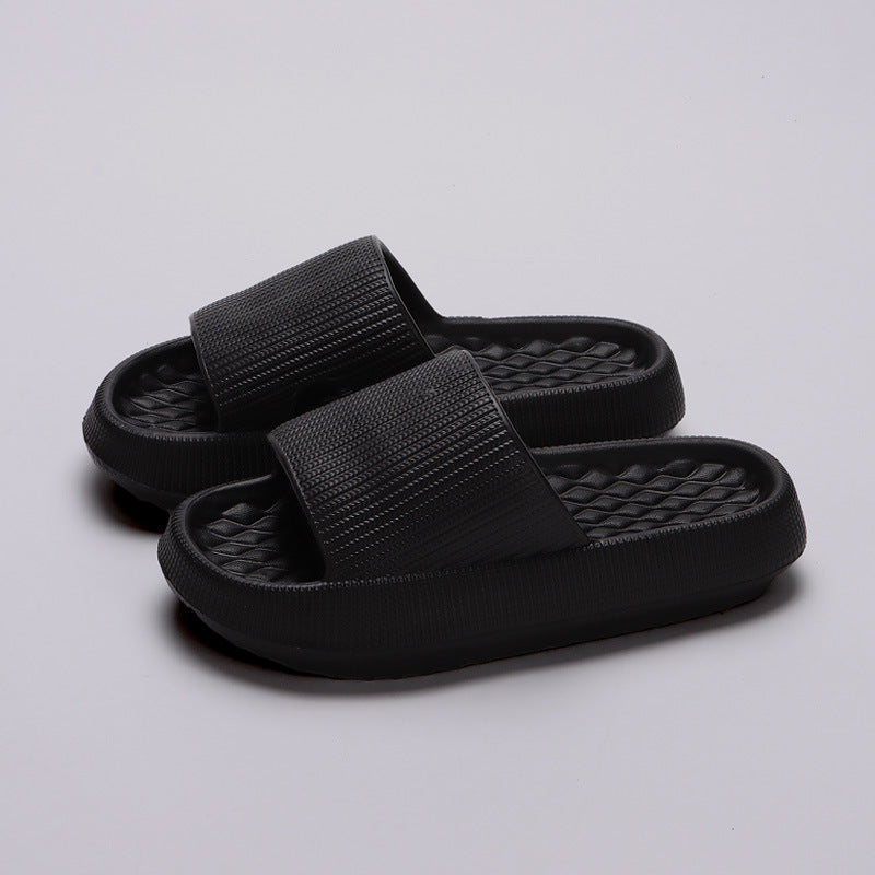 a pair of black sandals