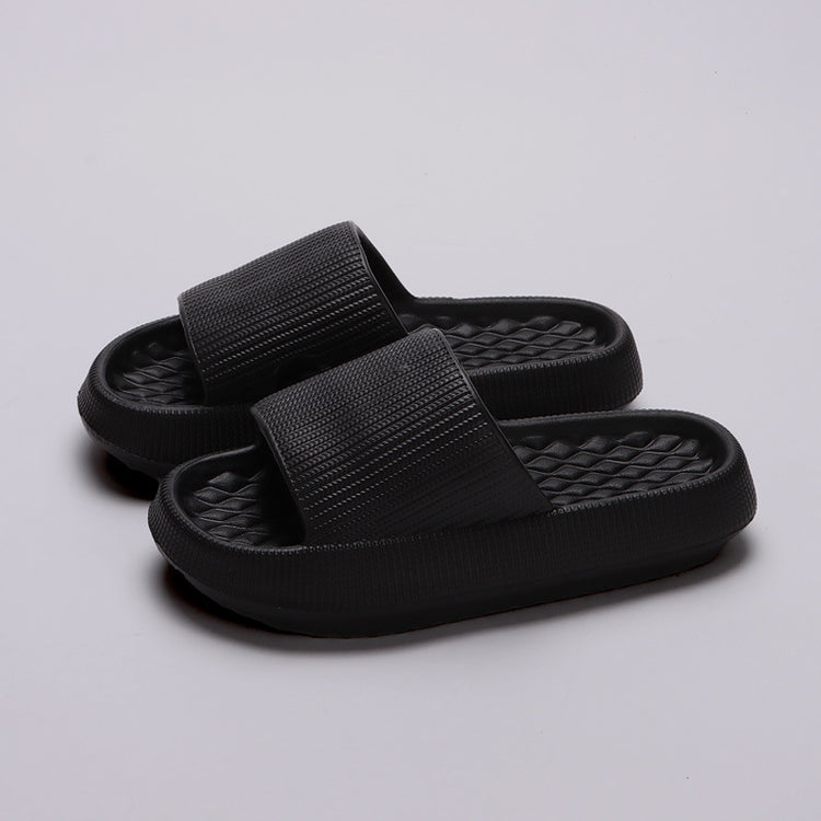 a pair of black sandals