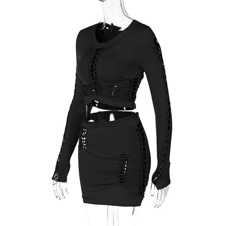 a black dress on a mannequin