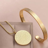 Stainless Steel Arabic Disc Necklace or Bracelet