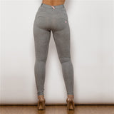 Shascullfites melody cotton bum lifting leggings booty shaping gray push up pants women