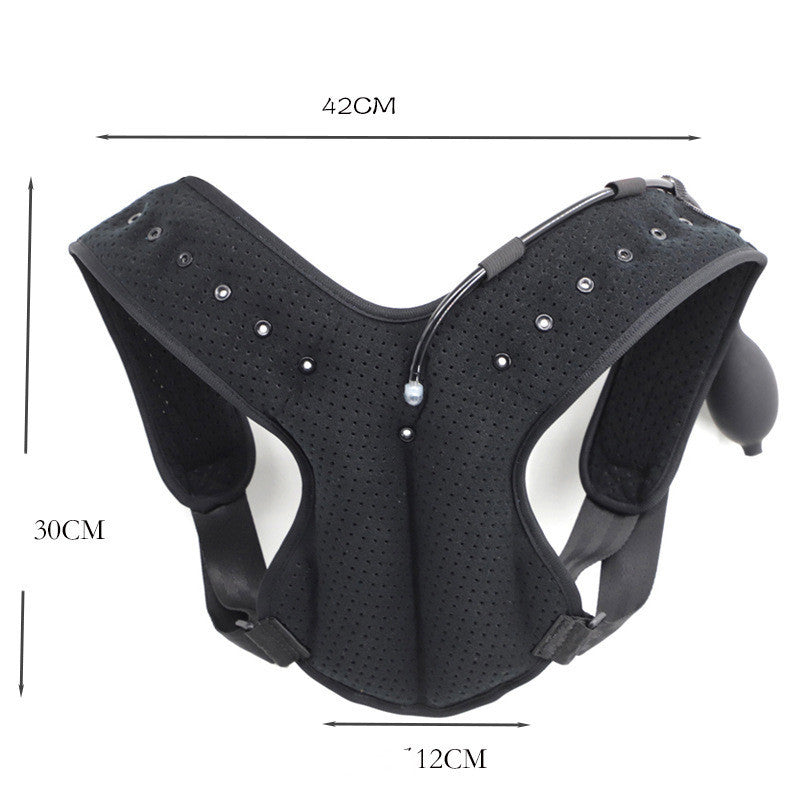 a black harness with sizes and measurements